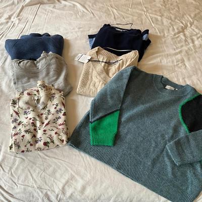 M1027 Lot of Ladies Sweaters, FOIL, TALBOT'S, JOIE, MCLAUGHLIN