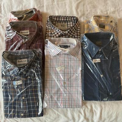 M1030 Lot of Mens Button Down Shirts, BARBOUR, GITMAN BROS, COASTAL COTTON