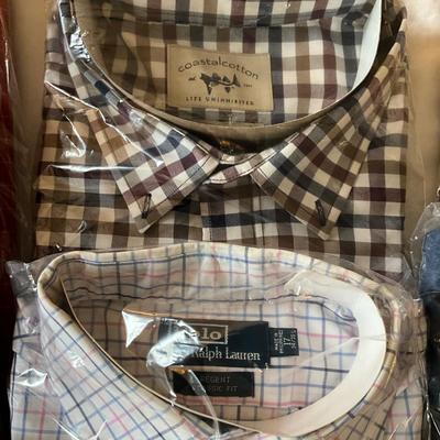 M1030 Lot of Mens Button Down Shirts, BARBOUR, GITMAN BROS, COASTAL COTTON