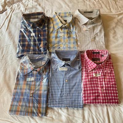 M1032 Lot of Men's Dress Shirts, EDDIE BAUER, ALEX CANNON, JACOB MILLER, MINE