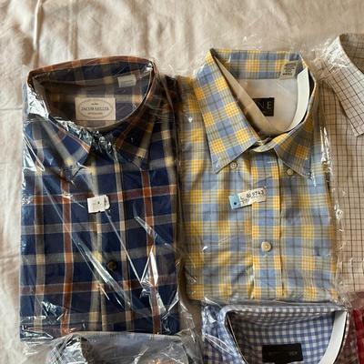 M1032 Lot of Men's Dress Shirts, EDDIE BAUER, ALEX CANNON, JACOB MILLER, MINE