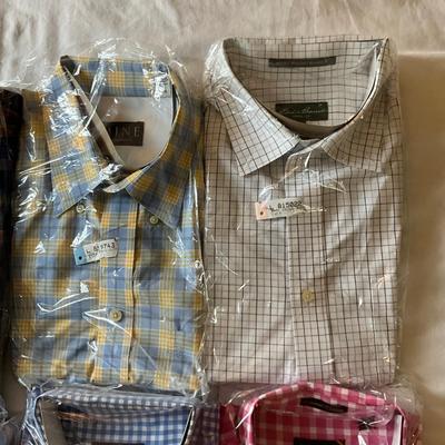 M1032 Lot of Men's Dress Shirts, EDDIE BAUER, ALEX CANNON, JACOB MILLER, MINE