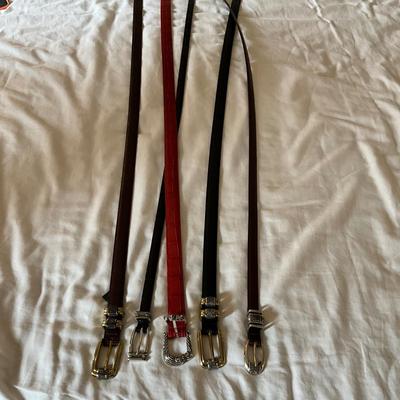 M1037 Lot of Ladies BRIGHTON Leather Belts