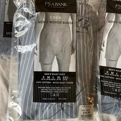 M1038 New in Package Jos. A. BANK COTTON BOXER BRIEFS 6- pairs LG