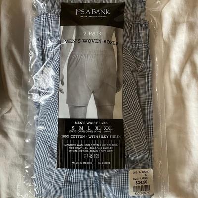 M1038 New in Package Jos. A. BANK COTTON BOXER BRIEFS 6- pairs LG