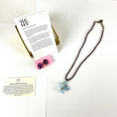 M1044 The MET African Violet Necklace by Michael Michaud