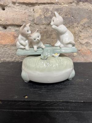 Sterling Candle Sticks and Music Box