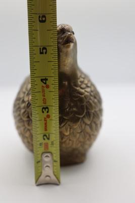 Vintage Brass Quail Figurine