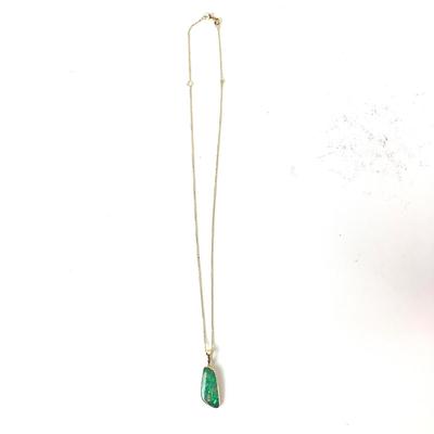 M1054 22k & 14k Opal Pendant on Adjustable 16" to 18" Chain by Kevin & Joanne Dowdy