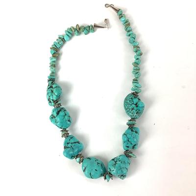 M1057 Chunky Turquoise Necklace