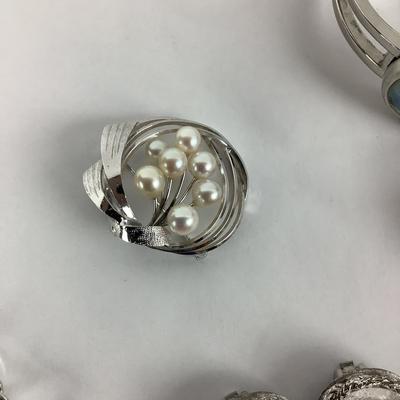 M1056 Lot of Silver Tone Costume Jewelry