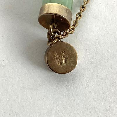 M1062 Vintage Chinese Jade 14K Bracelet