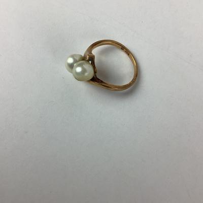 M1065 Ladies 14k Yellow Gold Mikimoto Pearl Ring