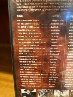 WESTERNS, WARS AND MORE ON DVD