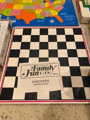 VINTAGE MONOPOLY, ELECTRONIC BLACKJACK, SCRABBLE JUNIOR, ALL ABOUT GREELEY, U.S.A. PUZZLE AND MORE
