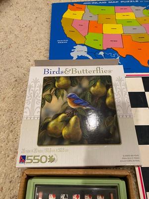 VINTAGE MONOPOLY, ELECTRONIC BLACKJACK, SCRABBLE JUNIOR, ALL ABOUT GREELEY, U.S.A. PUZZLE AND MORE