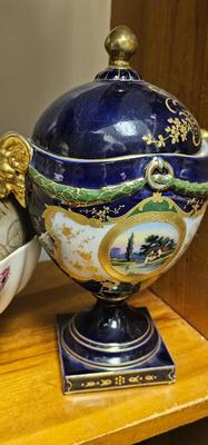 Vintage Porcelain Centerpiece Bowl Hand painted
