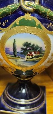 Vintage Porcelain Centerpiece Bowl Hand painted