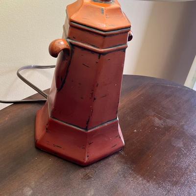 LOT 145K: Antique Handmade Table with Lamp