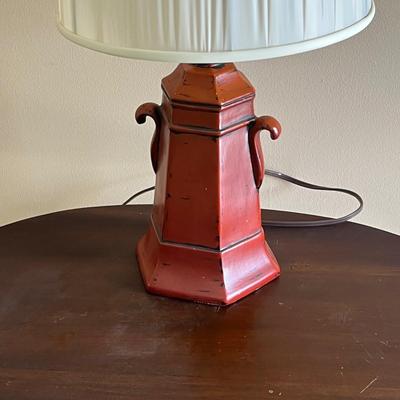 LOT 145K: Antique Handmade Table with Lamp