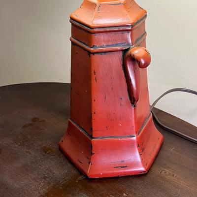 LOT 145K: Antique Handmade Table with Lamp