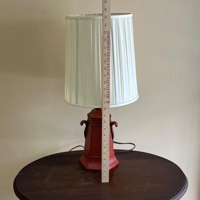 LOT 145K: Antique Handmade Table with Lamp