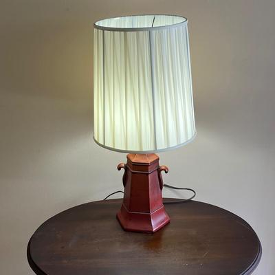 LOT 145K: Antique Handmade Table with Lamp
