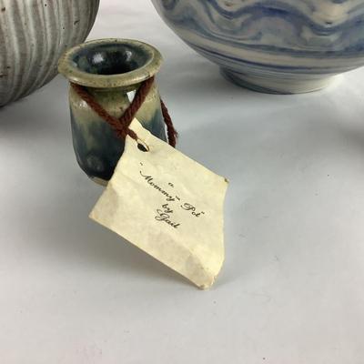 L1071 Lewis & Risa Dimm Pottery Bowl, African Trivet, Mommy Pot by Gail and More