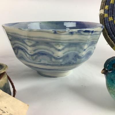 L1071 Lewis & Risa Dimm Pottery Bowl, African Trivet, Mommy Pot by Gail and More