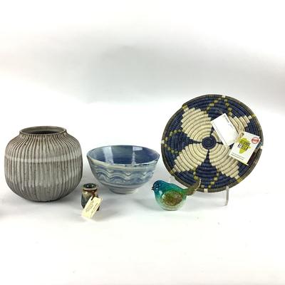 L1071 Lewis & Risa Dimm Pottery Bowl, African Trivet, Mommy Pot by Gail and More