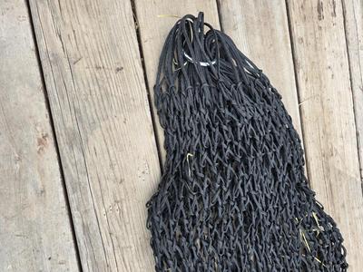 Equestrian Tack - Nylon Hay bale slow feed bag and a full-face bug shield mask / bonnet net