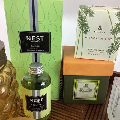 K1075 REED Diffuser Lot with New in Box Diffuser Parfume, Bath Salts, Candle and more