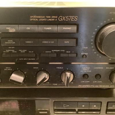 L1080 Sony Stereo Receiver and 5 Disc CD Player with Pair of Parasound Speakers