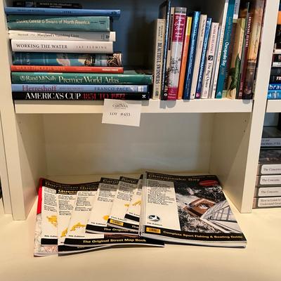 L653 Lot of Local Chesapeake Bay and Nautical Books with Local County Maps