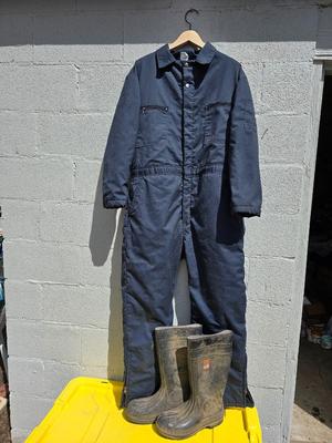 Coveralls and SFC pro Steel toe waterproof irrigation type muck boots