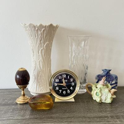 LOT 256K: Lenox Woodland Vase, Signed Mini Art Pottery Vase & More