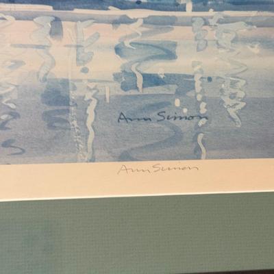 LOT 258F: Signed & Numbered 177/500 Ann Simon Watercolor Print of The Skyline of Philadelphia