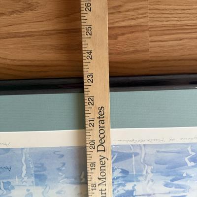 LOT 258F: Signed & Numbered 177/500 Ann Simon Watercolor Print of The Skyline of Philadelphia