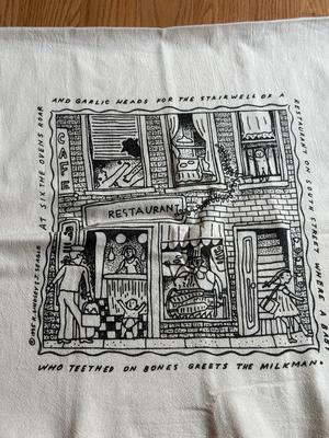 LOT 259K: Menuendos Printed Fabric Artwork & Women of History Tea Towel / Wall Art