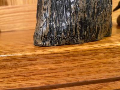 STUMP DWELLER RACCOONS BY GARY STEVENSON AND CANADIAN GOOSE BY HERITAGE DECOYS