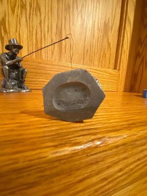 PEWTER FIGURES AND A FOX
