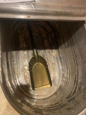 ANTIQUE COPPER BOILER & COAL SHOVEL
