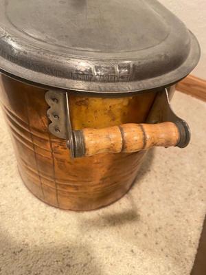 ANTIQUE COPPER BOILER & COAL SHOVEL
