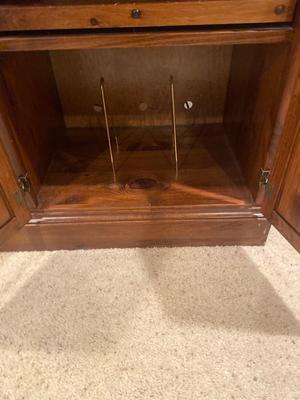 PANASONIC 42” FLATSCREEN PLASMA HDTV, SOLID WOOD TV STAND AND LG BLUE-RAY DVD PLAYER