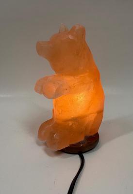 Natural Himalayan Pink Salt Bear Shape Lamp