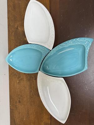Mid Century Modern Calif Pottery Curved Trays Laguna L66