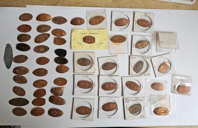 50 Smashed Elongated Pennies, Some Rare! 1932 World's Fair