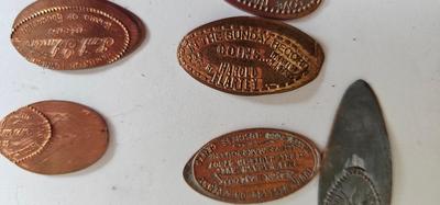 50 Smashed Elongated Pennies, Some Rare! 1932 World's Fair