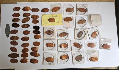50 Smashed Elongated Pennies, Some Rare! 1932 World's Fair
