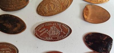 50 Smashed Elongated Pennies, Some Rare! 1932 World's Fair